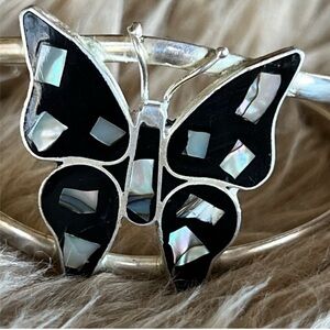 Vintage Mexican Alpaca Cuff Bracelet